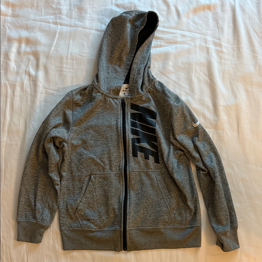 Nike Heather Gray Full-Zip Hoodie
